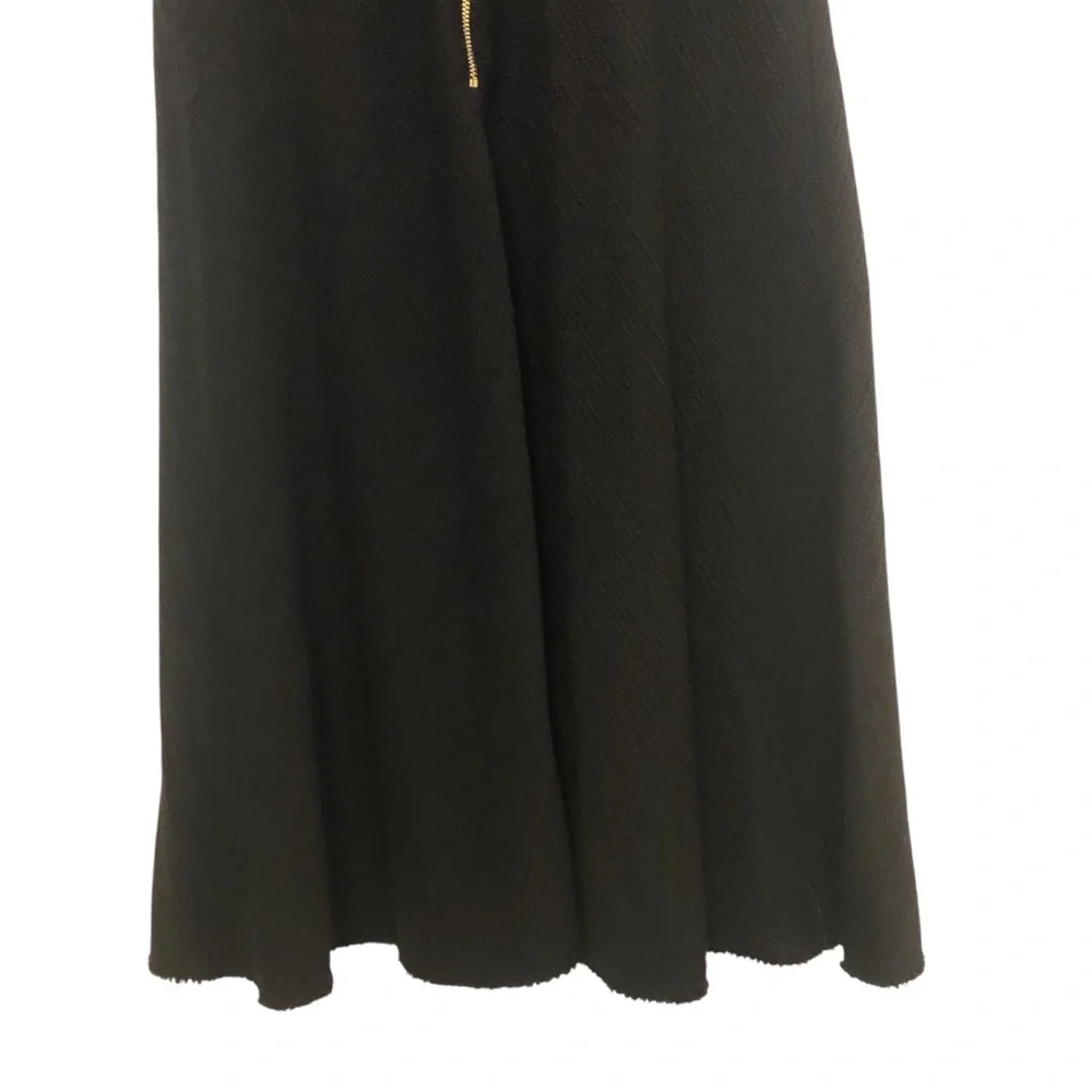 Kate Spade Black Sleeveless Textured Midi Dress Size 6